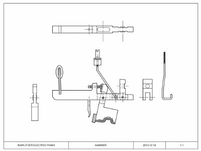 Wurlitzer electric piano hammers