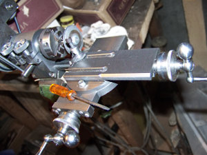 A homemade 41mm D-bed watchmakers lathe